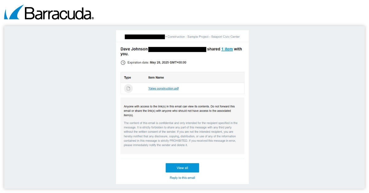 Um exemplo de um ZIP contendo um ficheiro HTML que inicia a tentativa de phishing