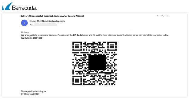 Exemplo de ataque de código QR baseado em ASCII-Unicode