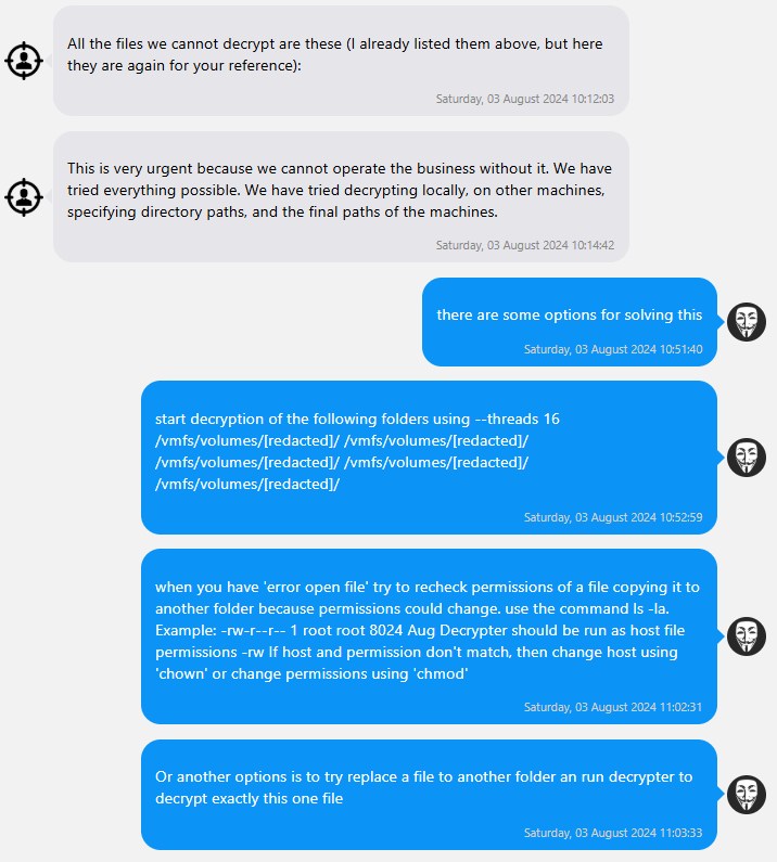 Resolução de problemas de descodificação Fog, via Ransomware.Live