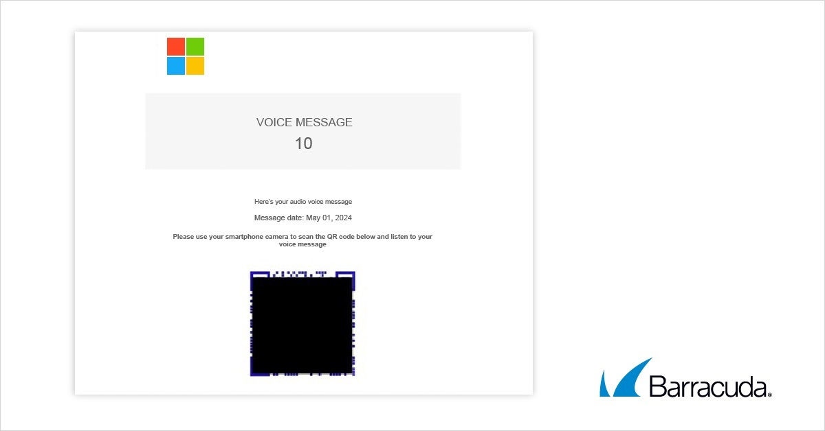 Exemplo de imitação da Microsoft em ataque de código QR