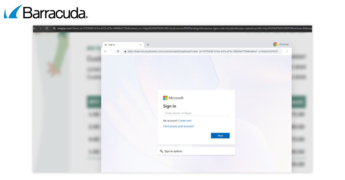 A fake Microsoft sign-in window 