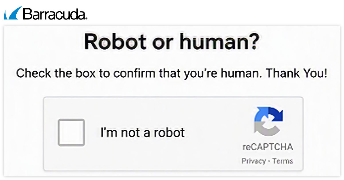 Exemplo de uma verificação CAPTCHA