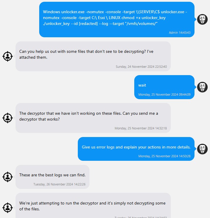 Resolução de problemas de decriptação Fog, crédito Ransomware.Live