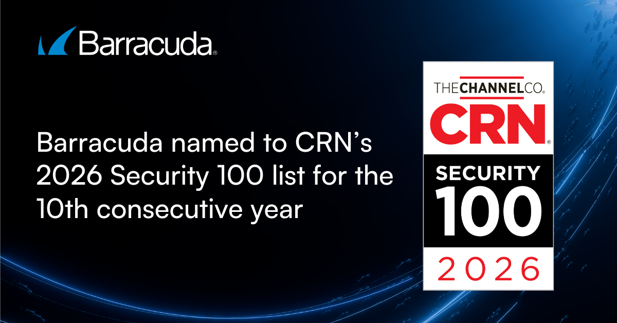 Barracuda honored in CRN’s 2026 Security 100 